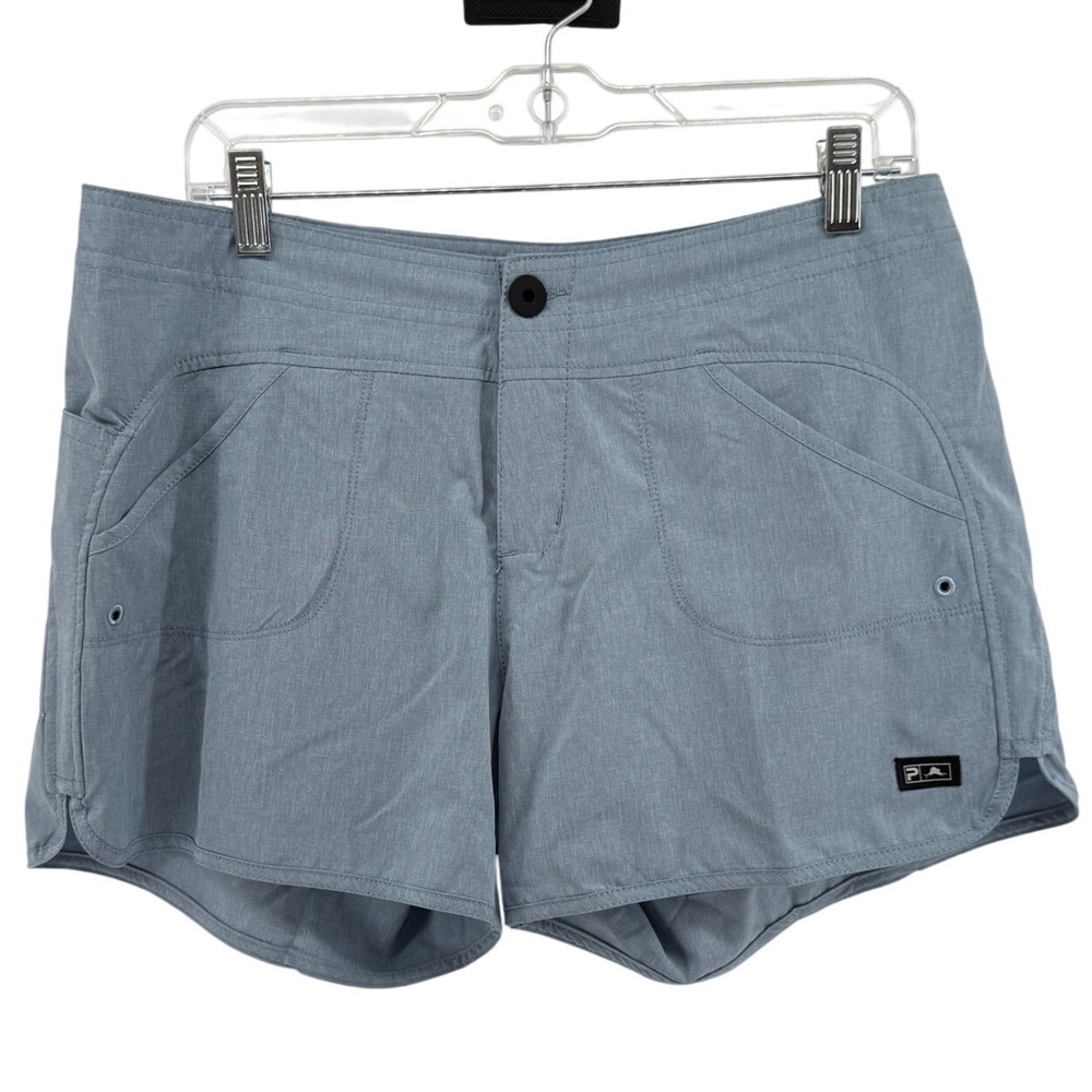 Pelagic Oceanflex Fishing Shorts Womens 10 Blue Repreve Recycled Stretch Pockets